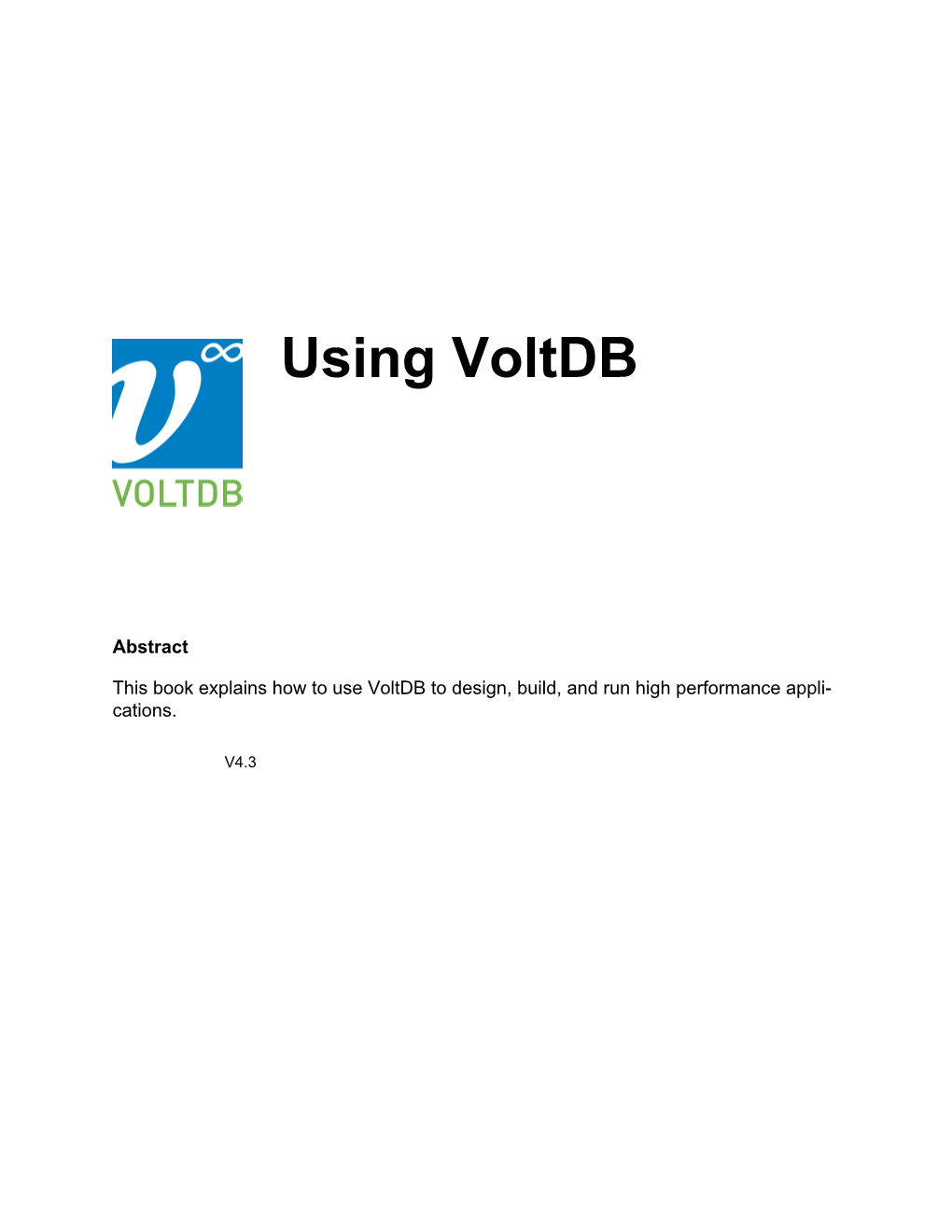 Using Voltdb