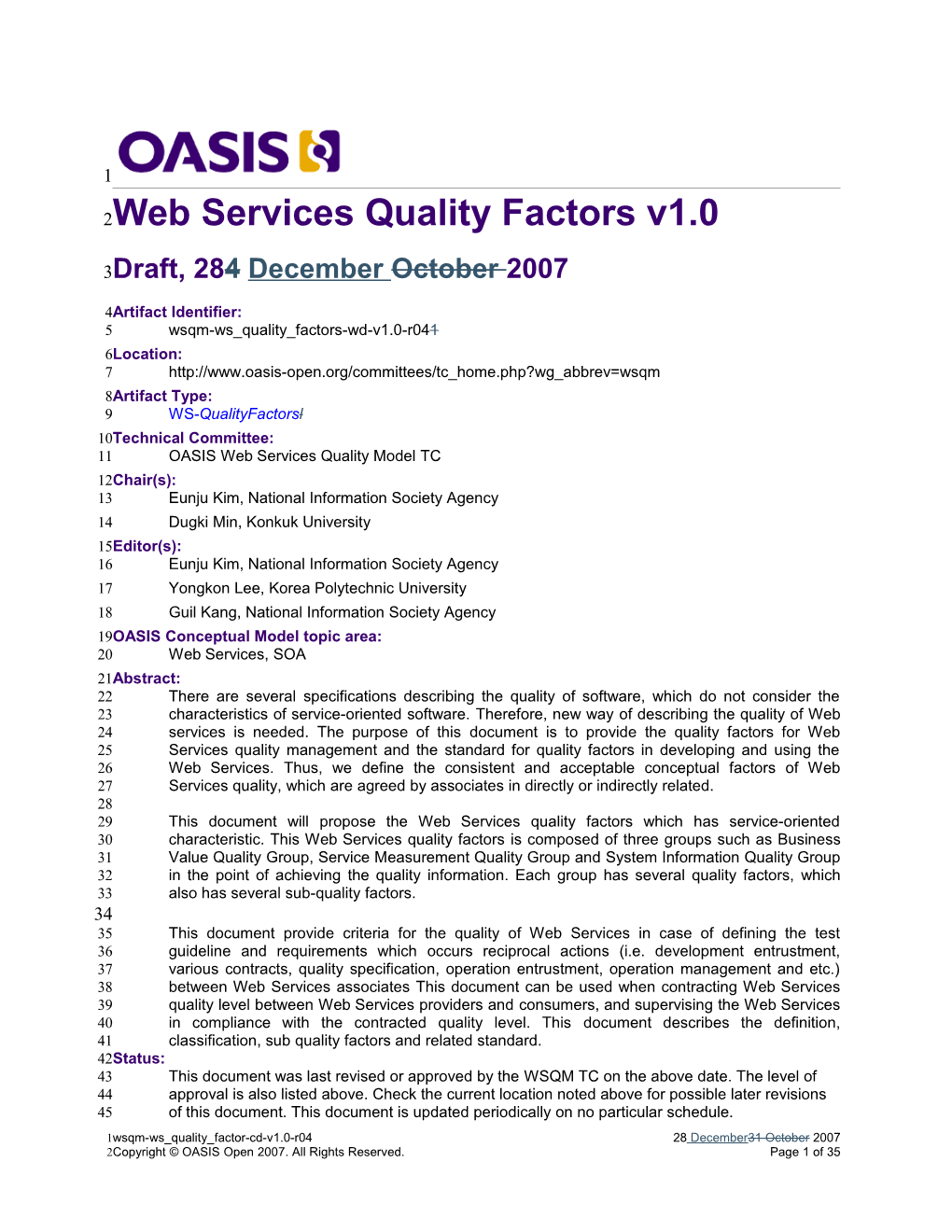 OASIS Specification Template s2