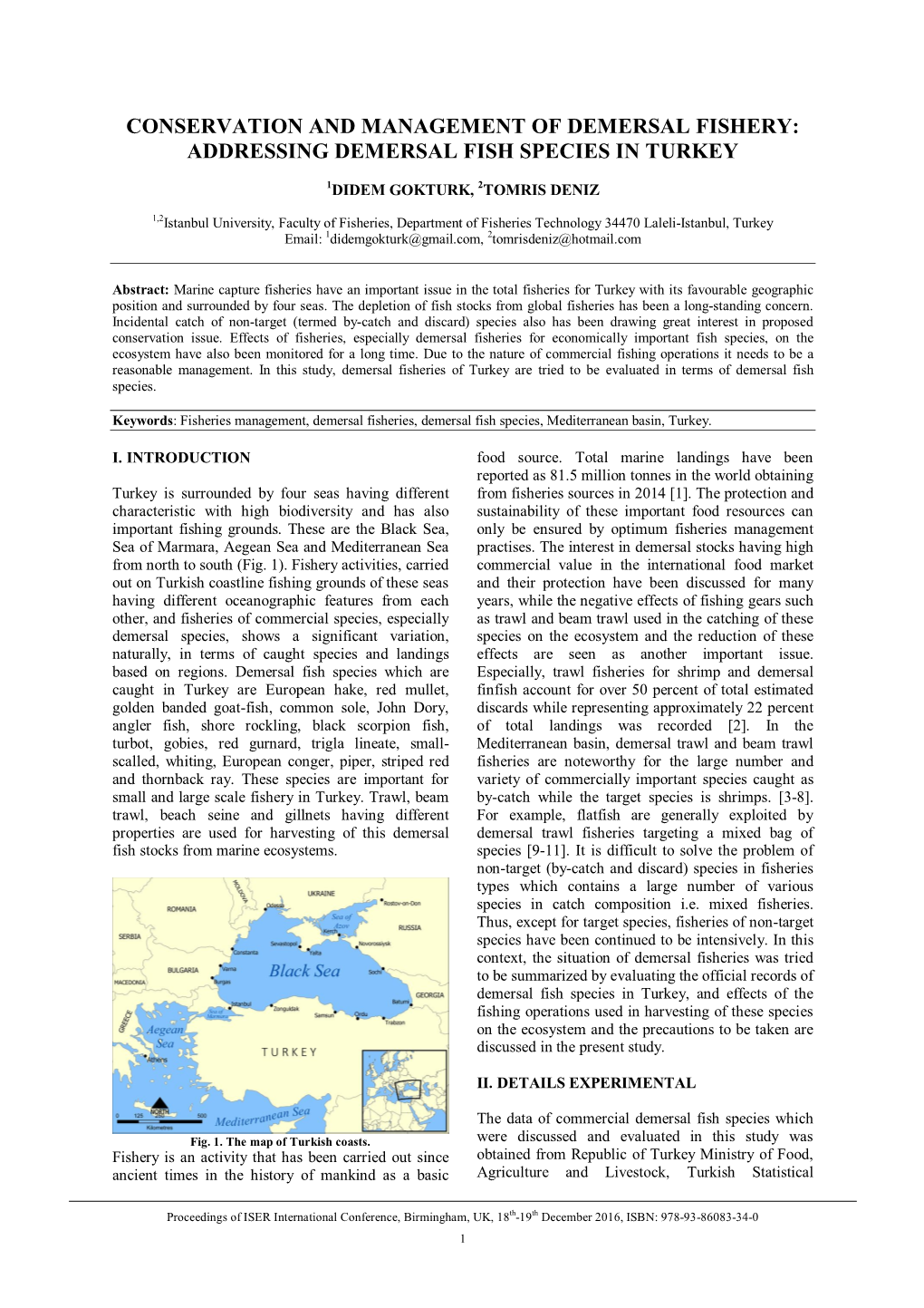 Addressing Demersal Fish Species in Turkey