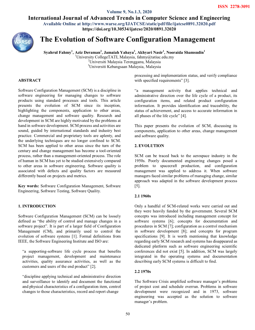 The Evolution of Software Configuration Management