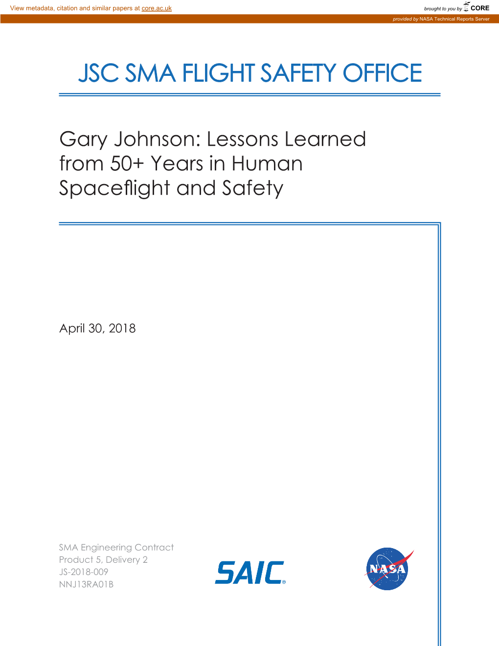 Jsc Sma Flight Safety Office