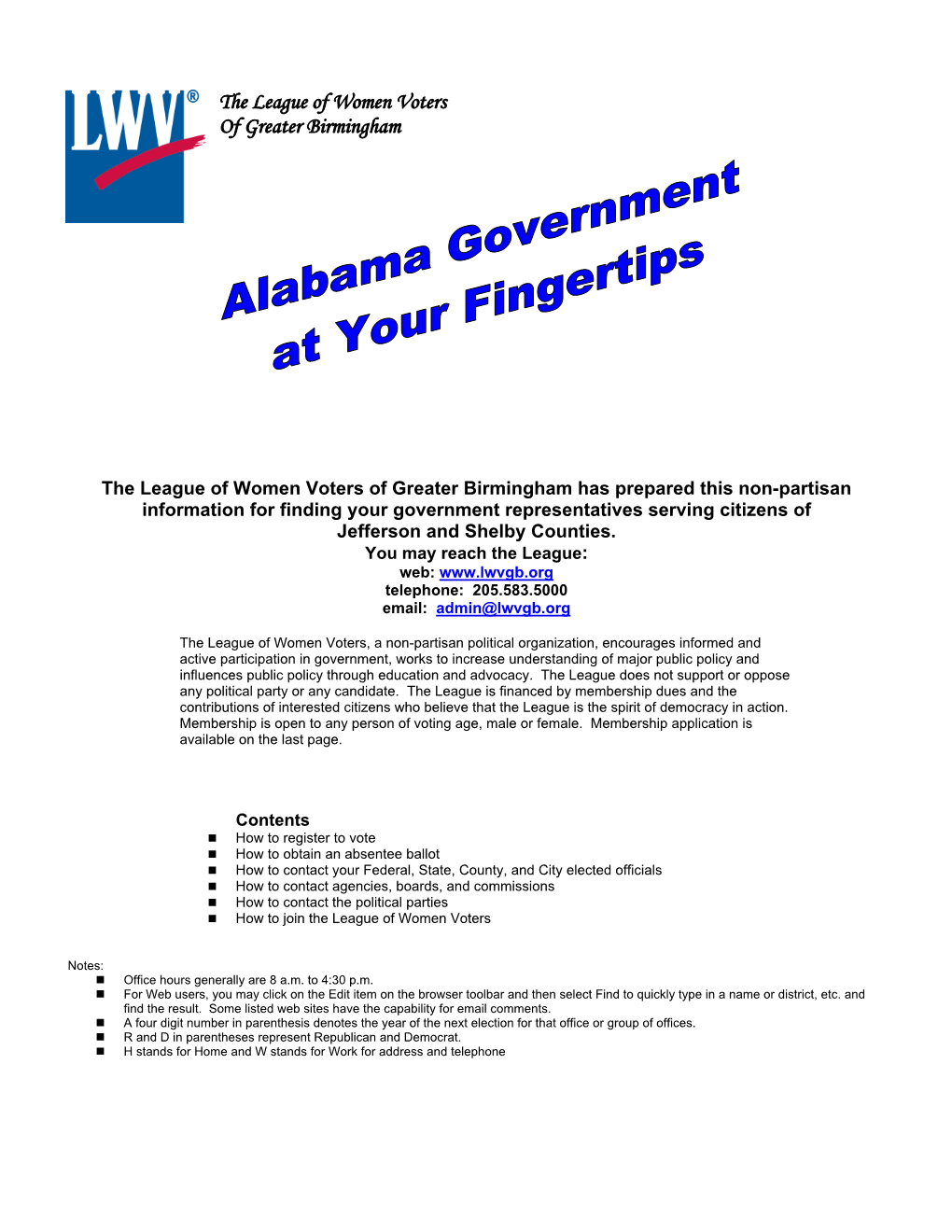 Alabama Government Representatives at Your Fingertips