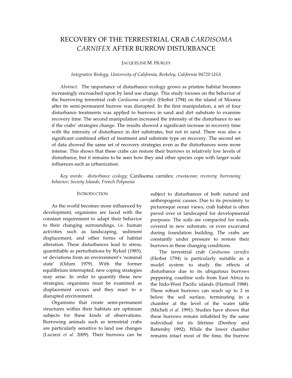 Formatting Your Paper for Submission in the Moorea