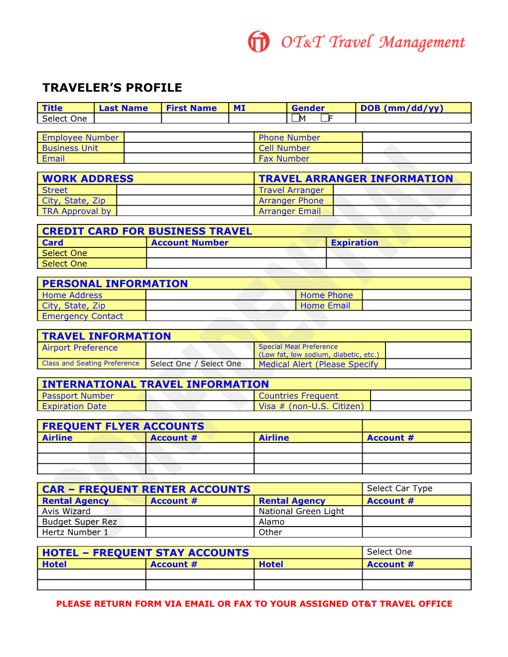 Traveler S Profile