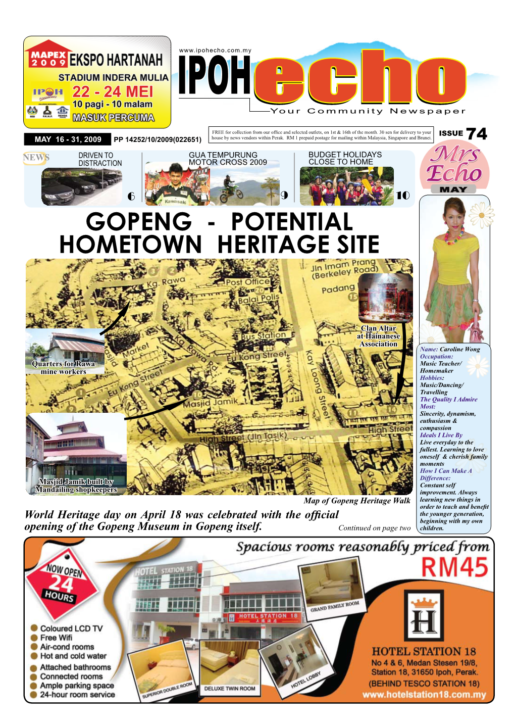 Gopeng - Potential Hometown Heritage Site