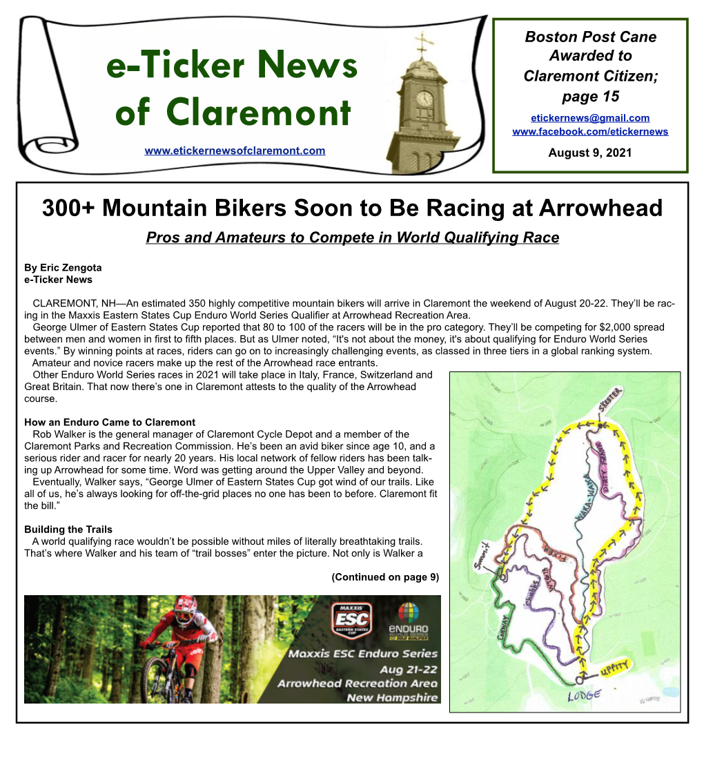 Page 15 of Claremont Etickernews@Gmail.Com August 9, 2021