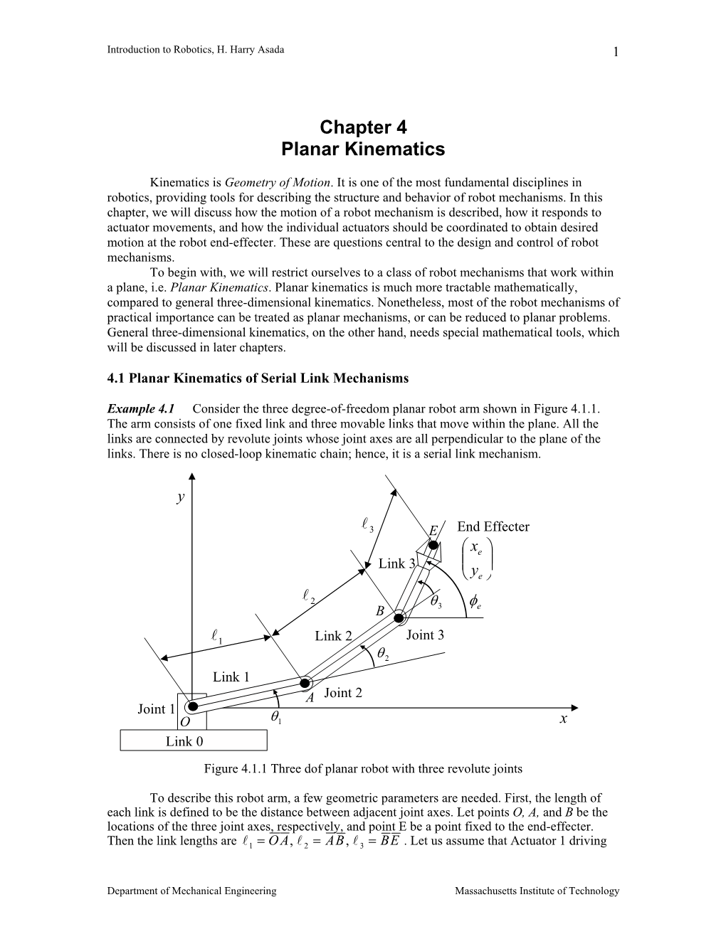 Planar Kinematics