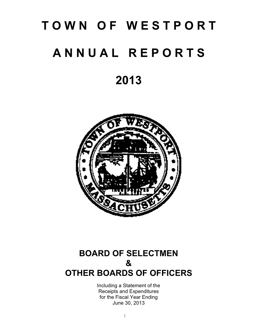 Townofwestport Annualreports 2013
