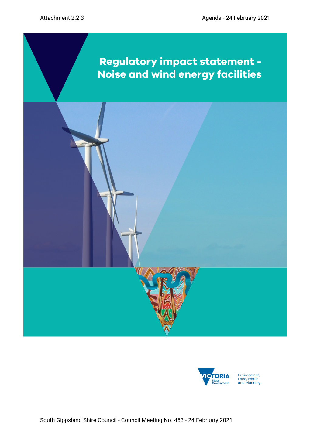 Regulatory Impact Statement - Noise and Wind Energy Facilities