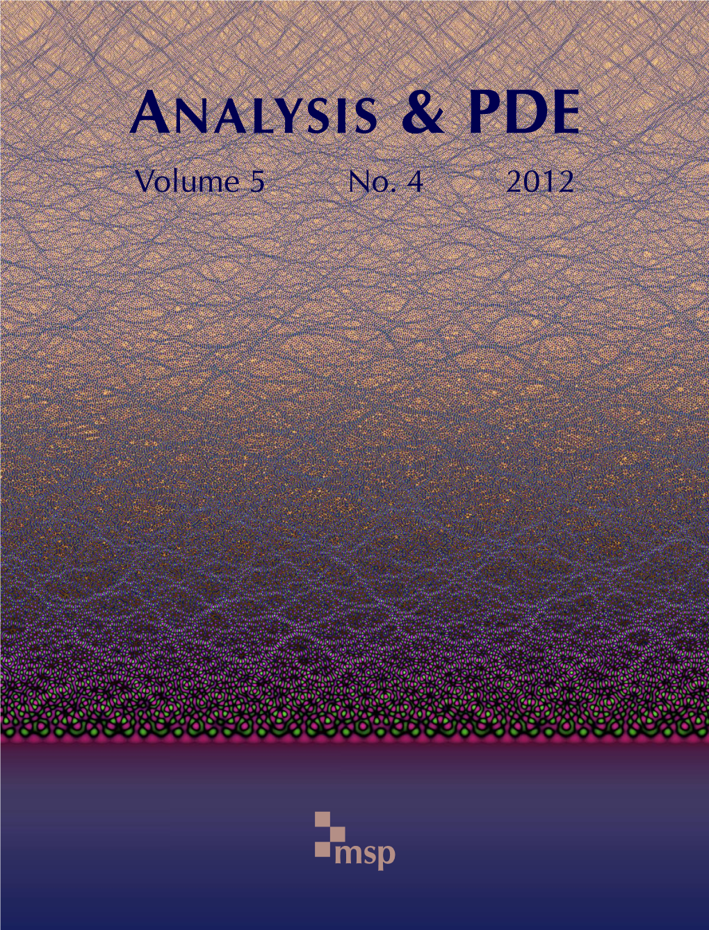 Analysis & PDE Vol. 5 (2012)