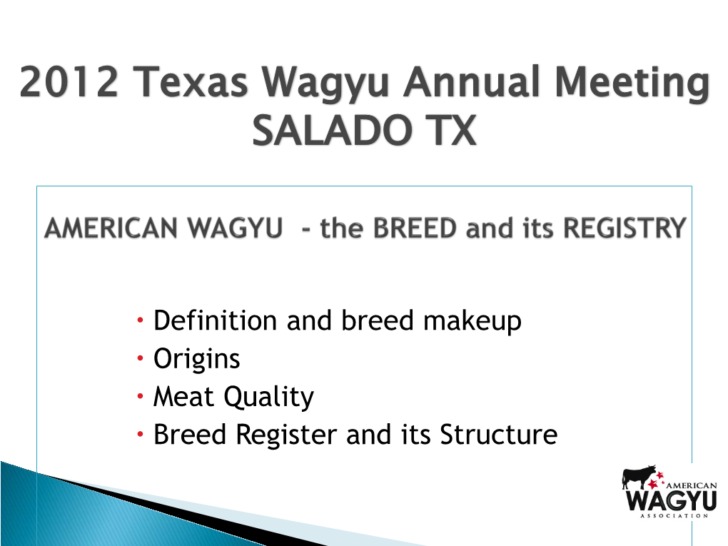 Japanese Beef Cattle - Wa Means Japan[Ese] and Gyu Means Cow