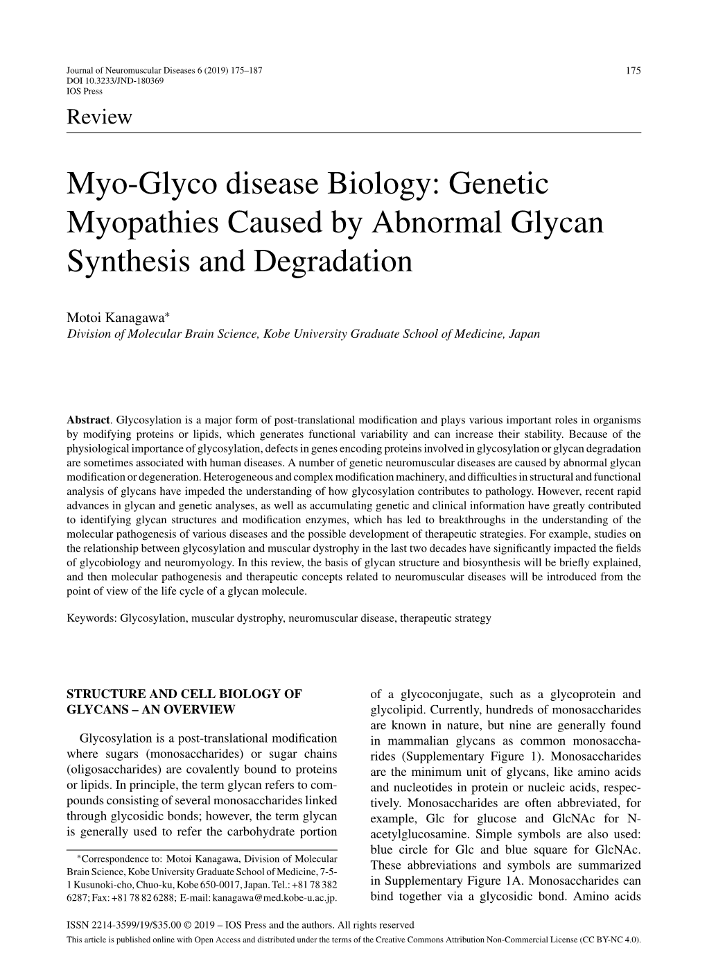 Myo-Glyco Disease Biology: Genetic Myopathies Caused by Abnormal Glycan Synthesis and Degradation