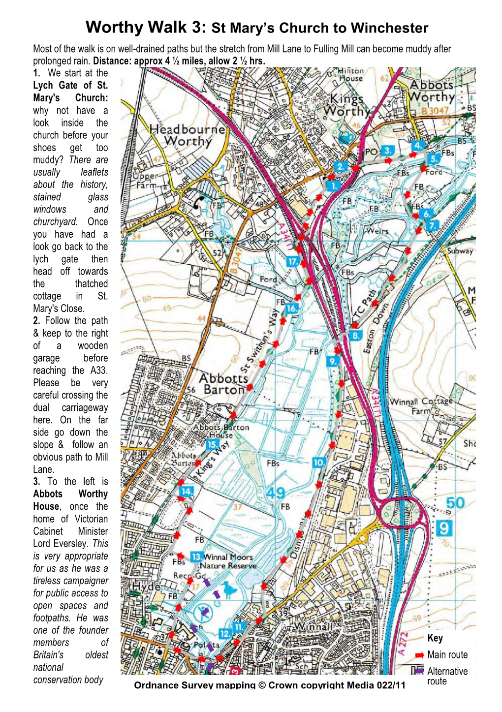 Worthy Walk 3: St Mary's Church to Winchester