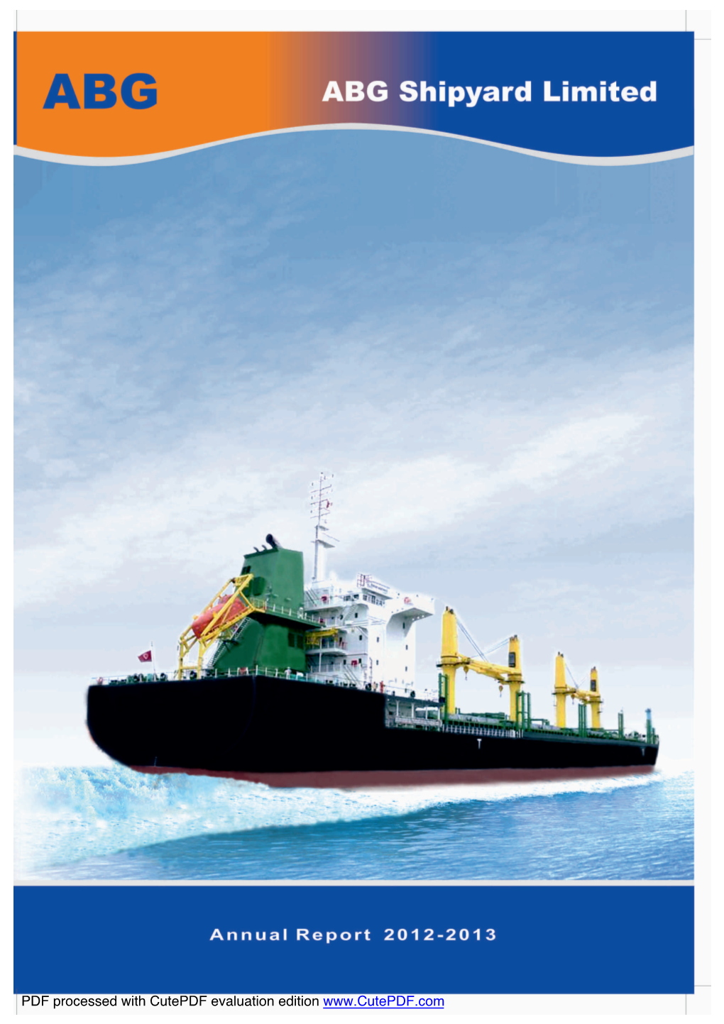 ABG Shipyard Limited Annual Report 2012-2013