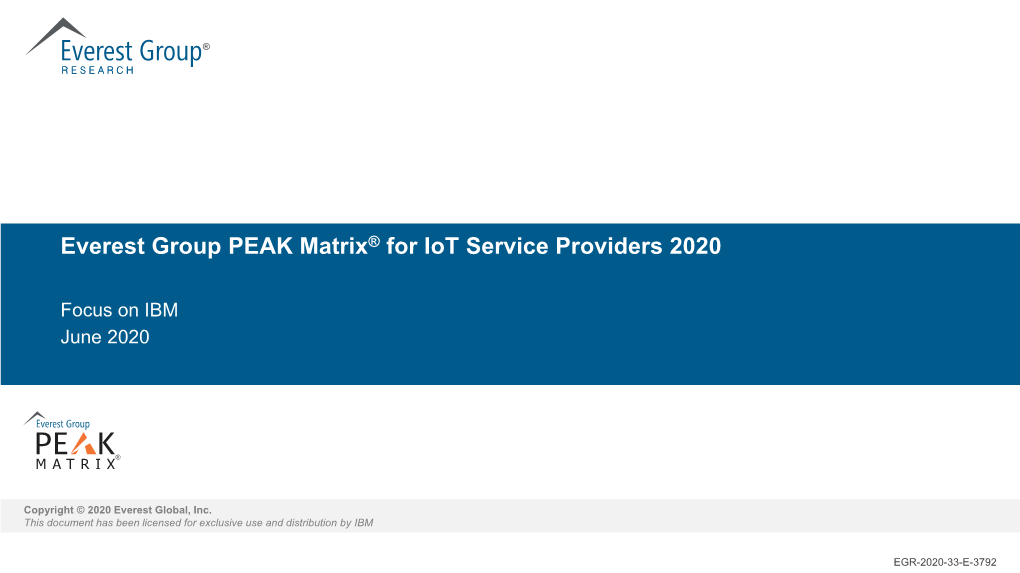 Everest Group PEAK Matrix® for <<Function>> Service