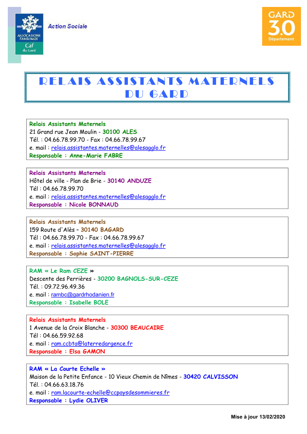 Relais Assistantes Maternelles