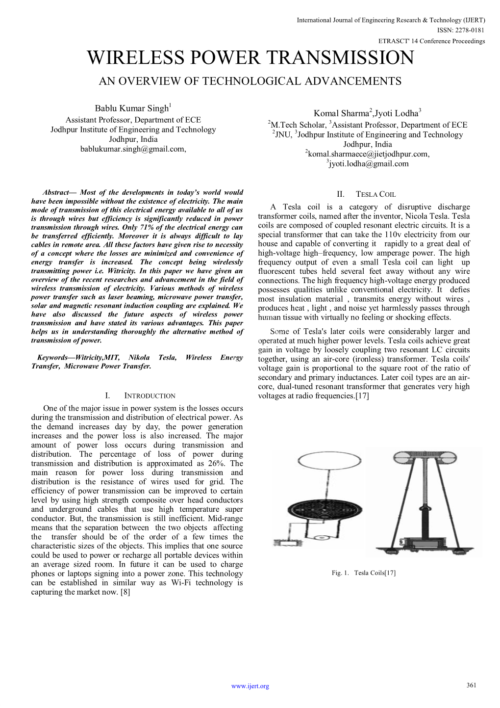 Wireless Power Transmission an Overview of Technological Advancements