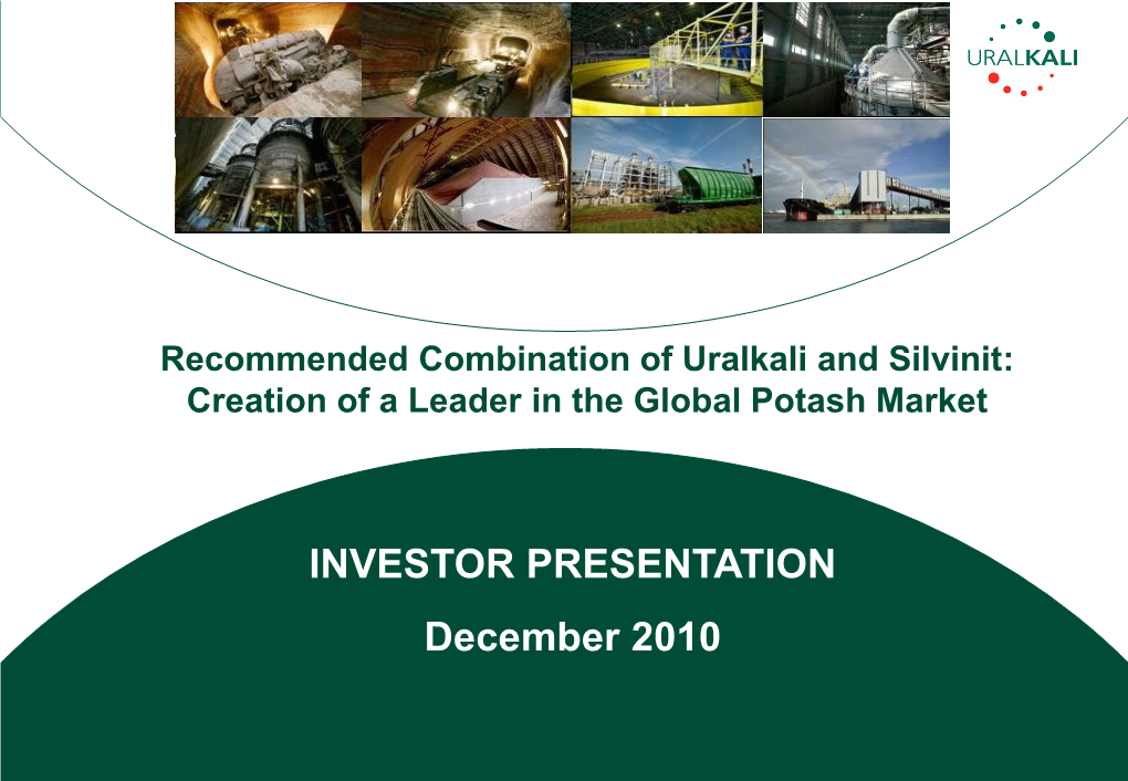 INVESTOR PRESENTATION December 2010