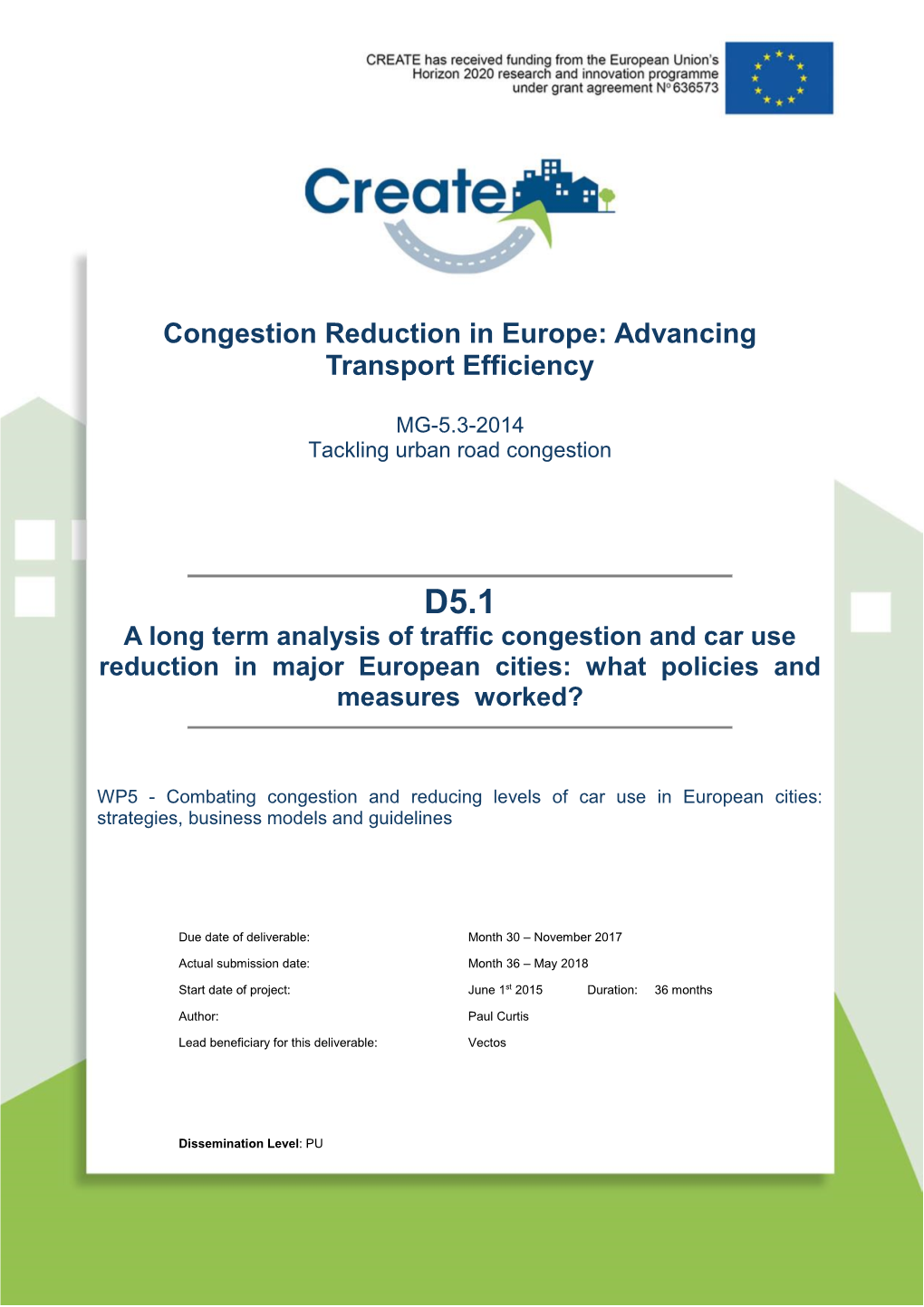 Congestion Reduction in Europe: Advancing Transport Efficiency