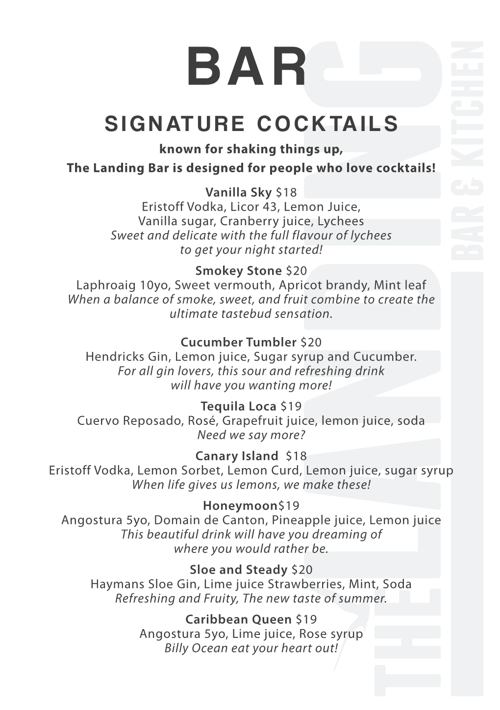 Signature Cocktails