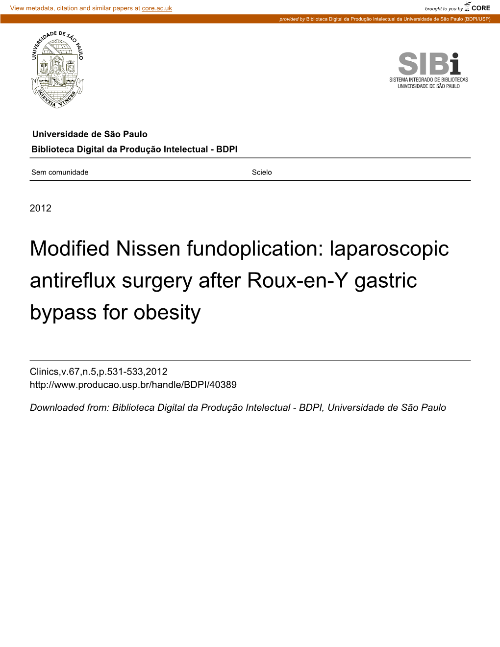 Laparoscopic Antireflux Surgery After Roux-En-Y Gastric Bypass for Obesity