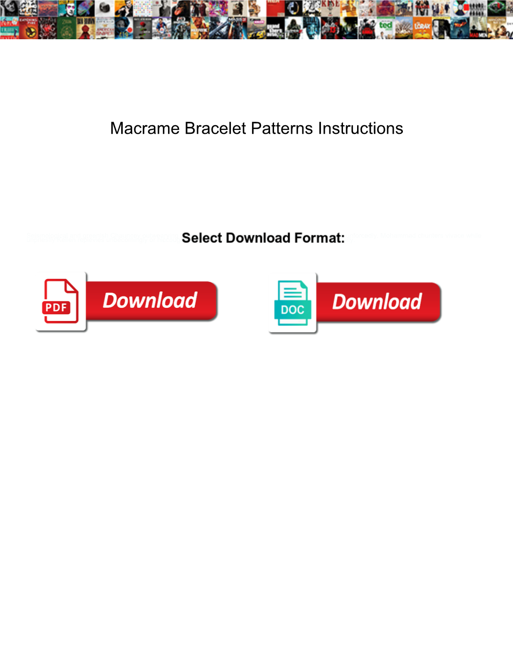 Macrame Bracelet Patterns Instructions