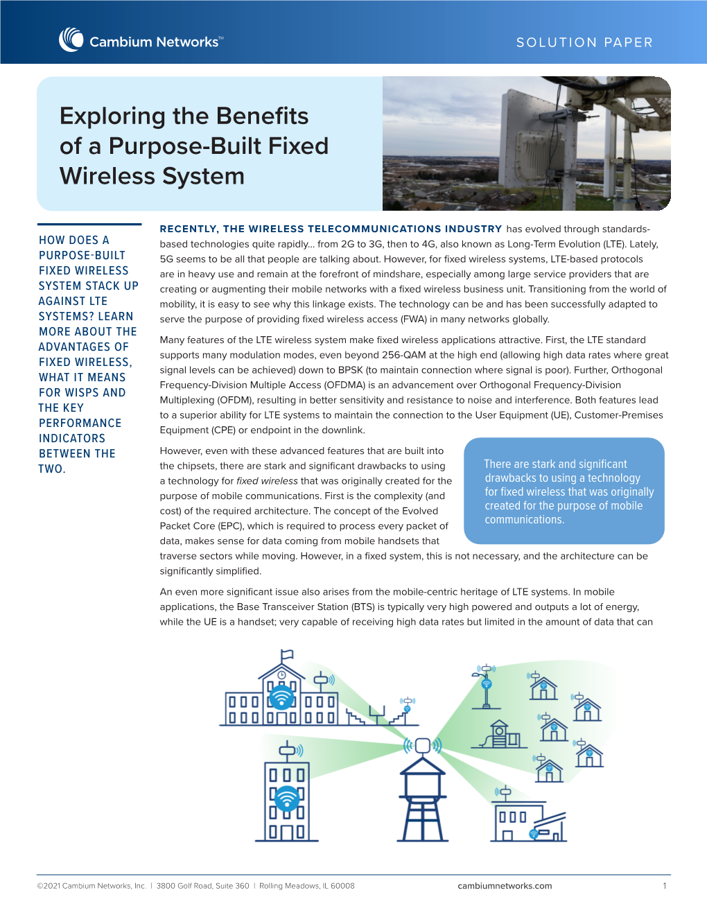 Exploring the Benefits of a Purpose-Built Fixed Wireless System