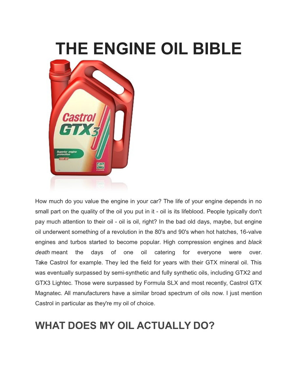 The Engine Oil Bible