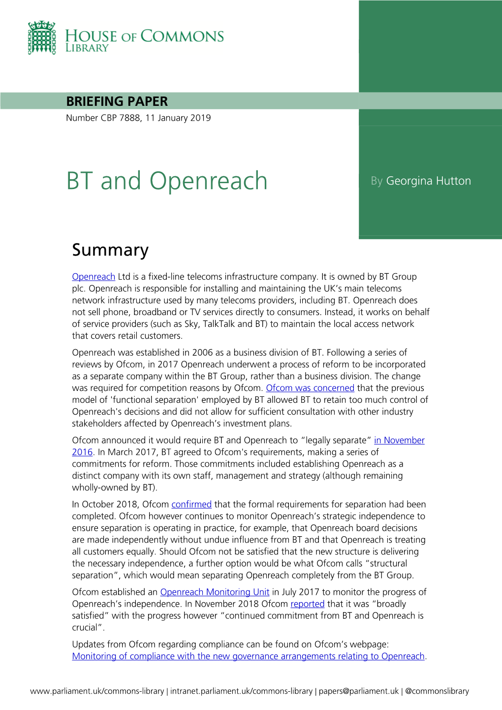 BT and Openreach by Georgina Hutton