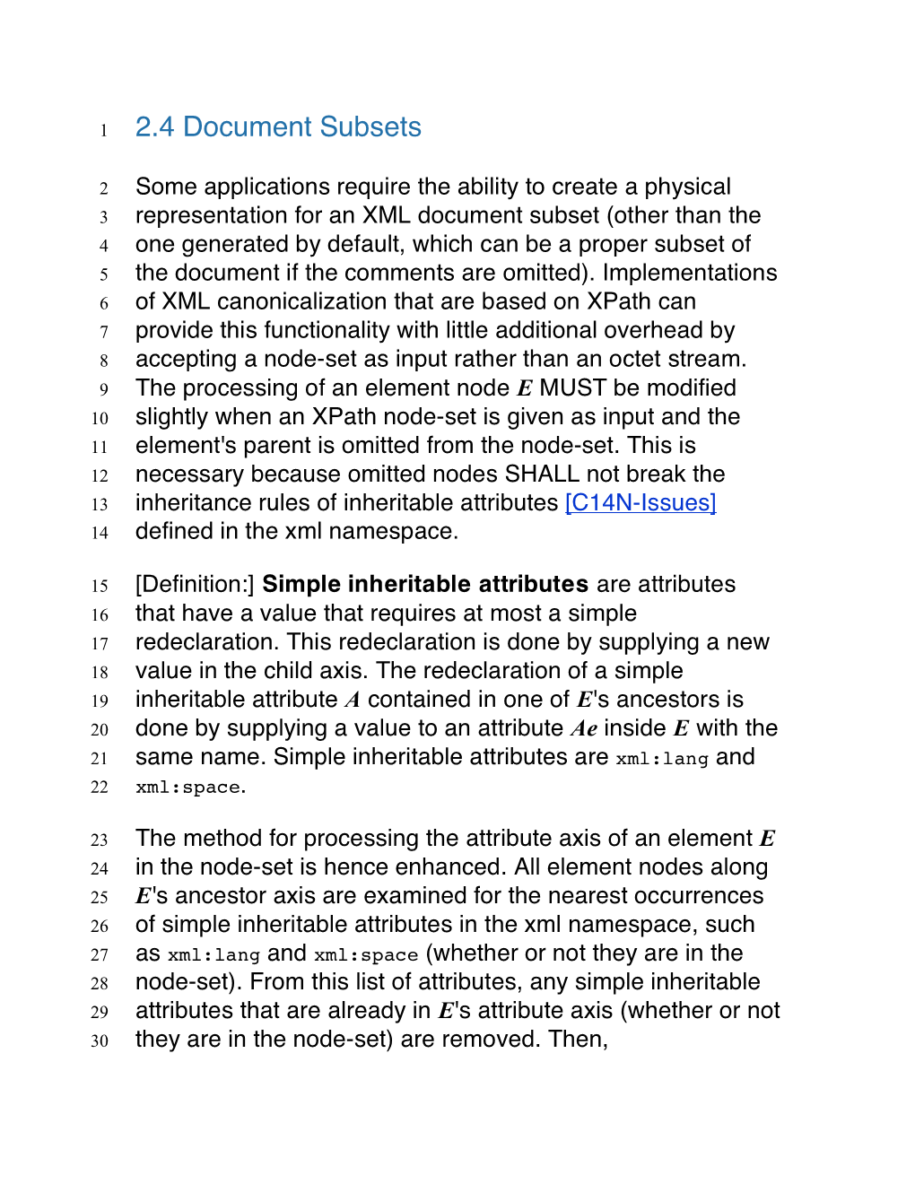 2.4 Document Subsets