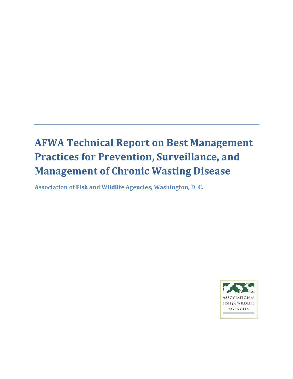 AFWA Technical Report on Best Management Practices For