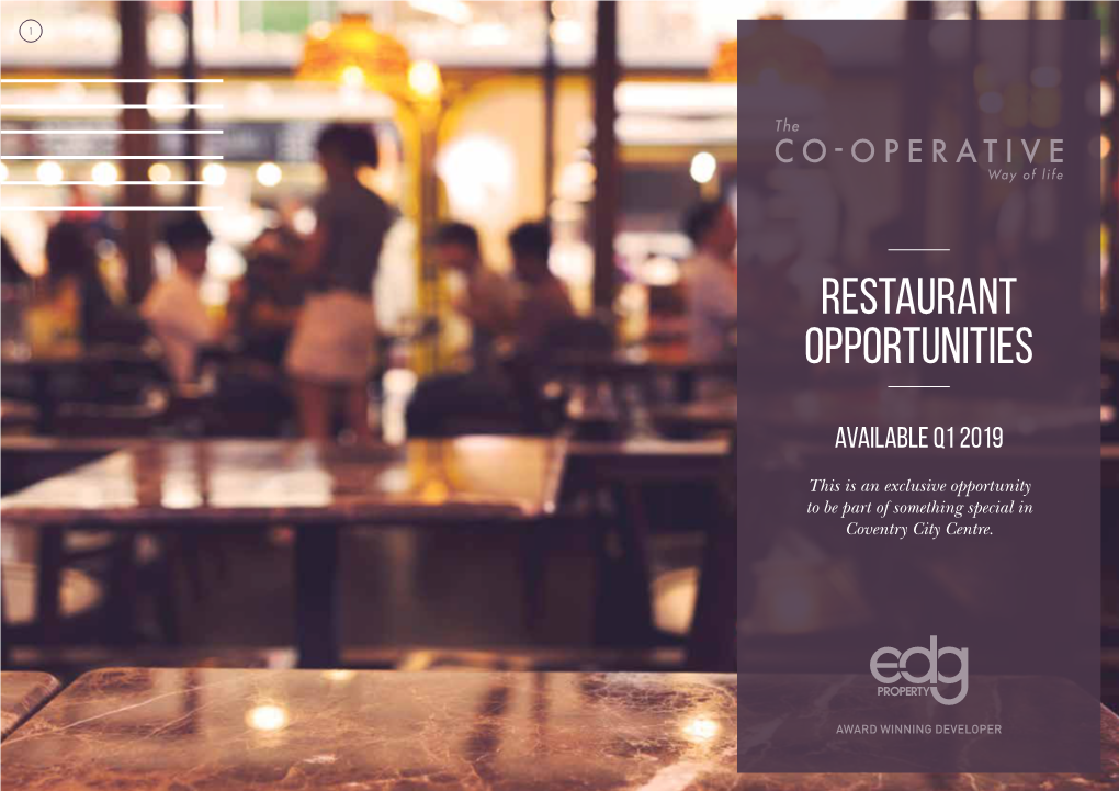 Restaurant Opportunities