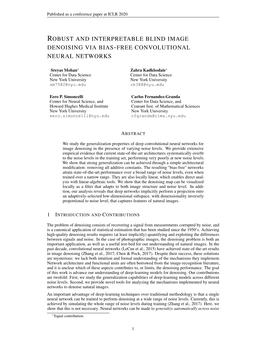 Robust and Interpretable Blind Image Denoising Via