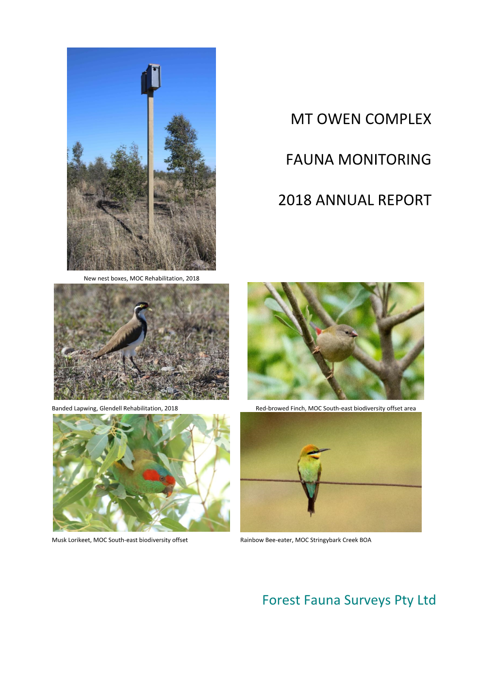 Mt Owen Complex Annual Fauna Monitoring 2018.0