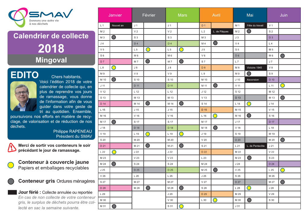 Calendrier De Collecte Mingoval