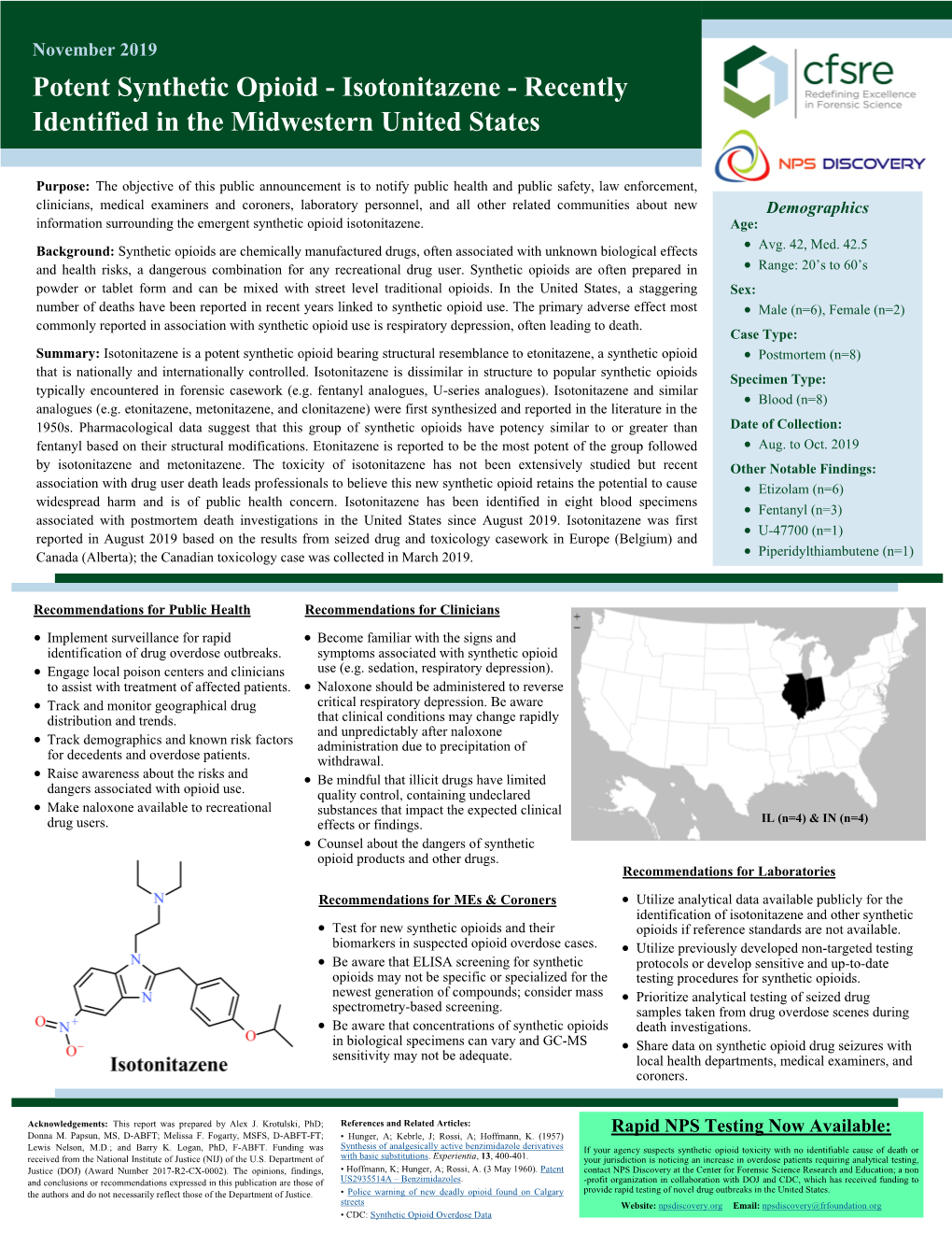 Isotonitazene - Recently Identified in the Midwestern United States