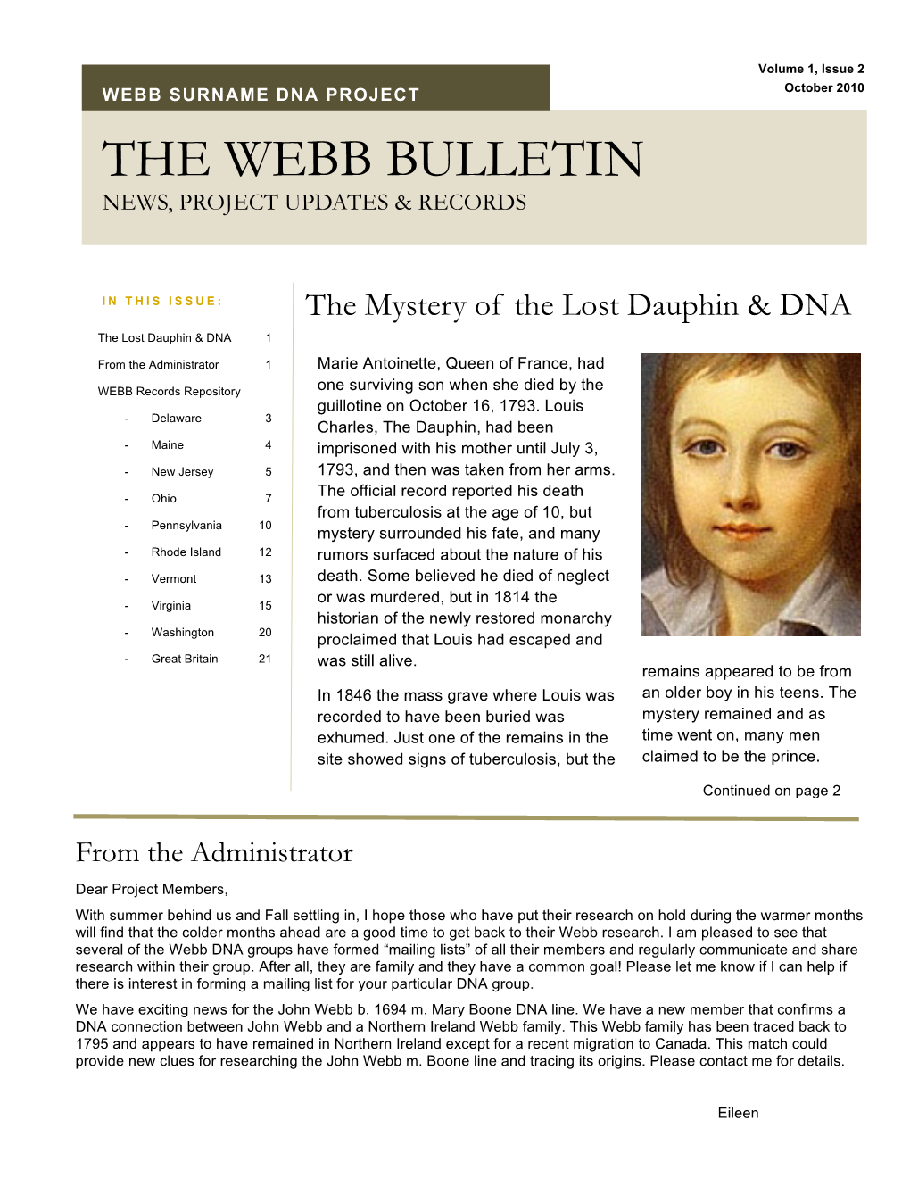 The Webb Bulletin News, Project Updates & Records