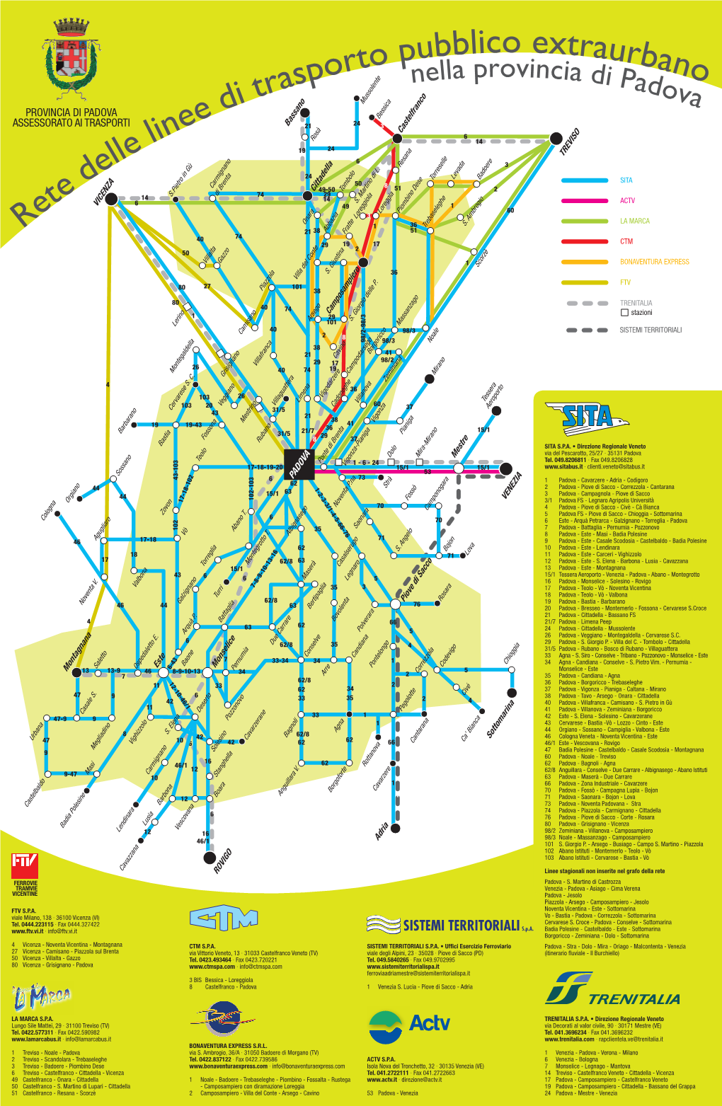 Mappa Linee Extraurbane