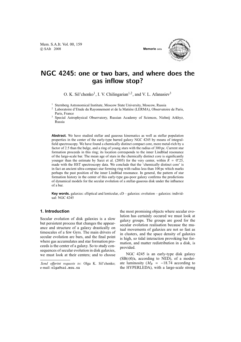 NGC 4245: One Or Two Bars, and Where Does the Gas Inflow Stop?