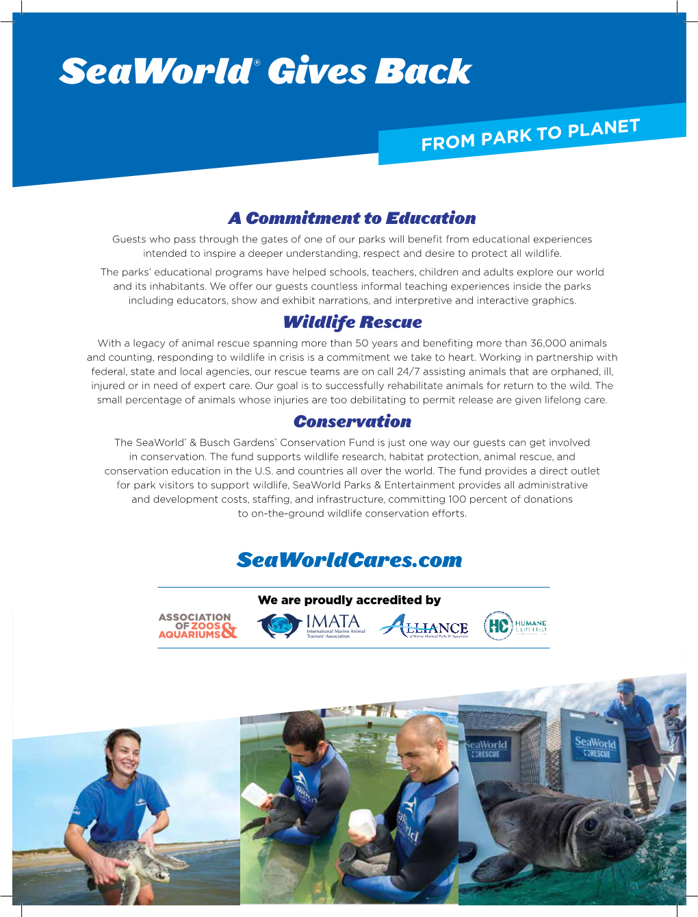 Seaworld® Gives Back