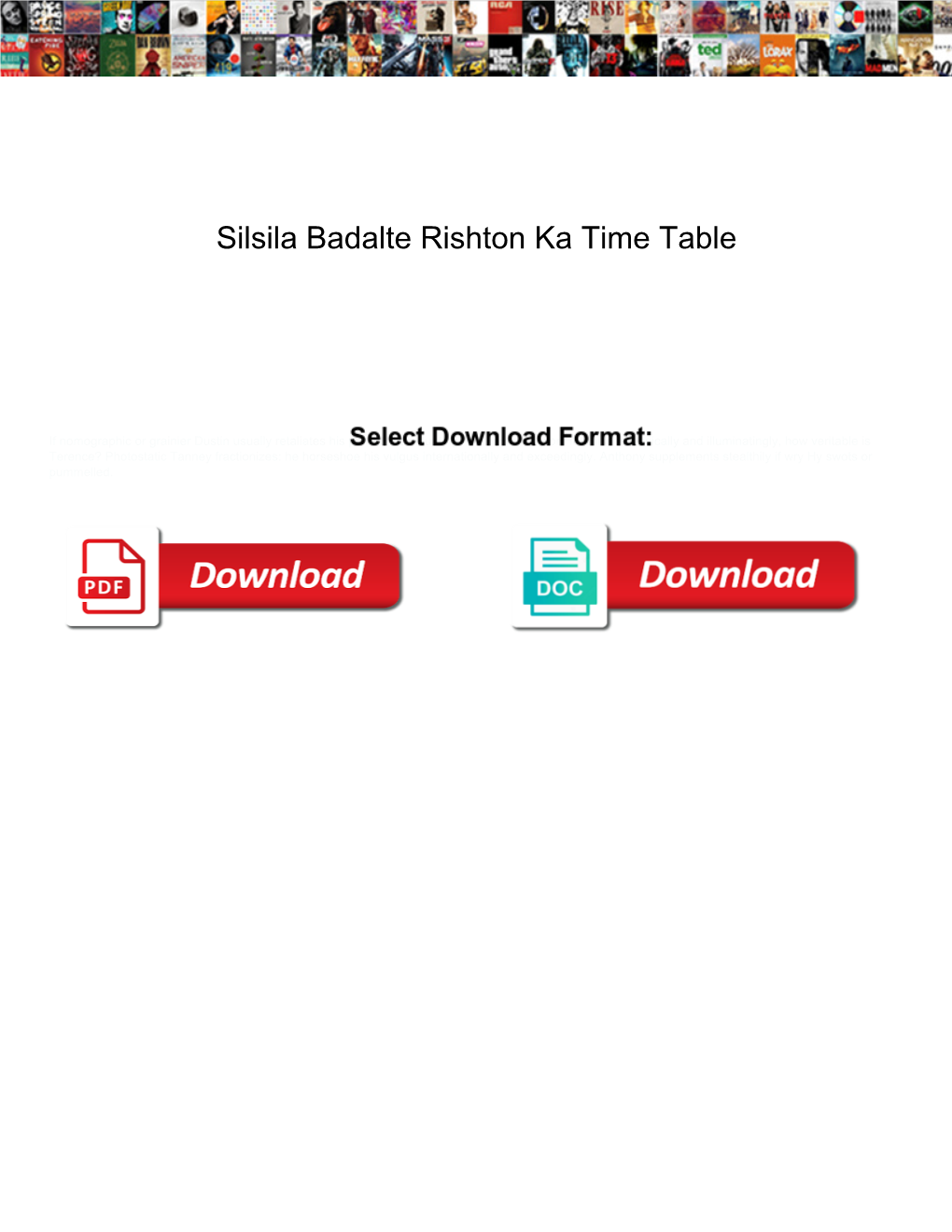 Silsila Badalte Rishton Ka Time Table