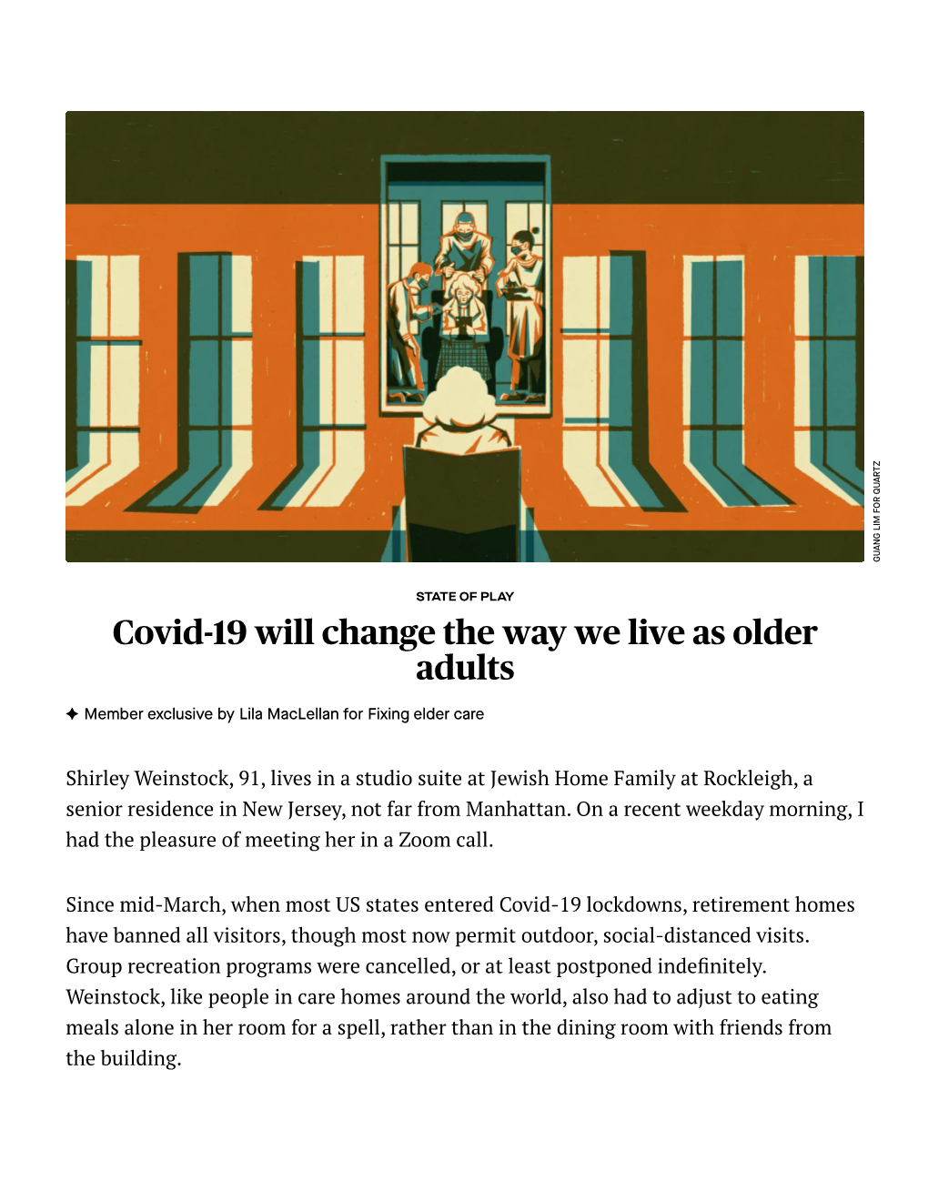 Covid-19 Will Change the Way We Live As Older Adults