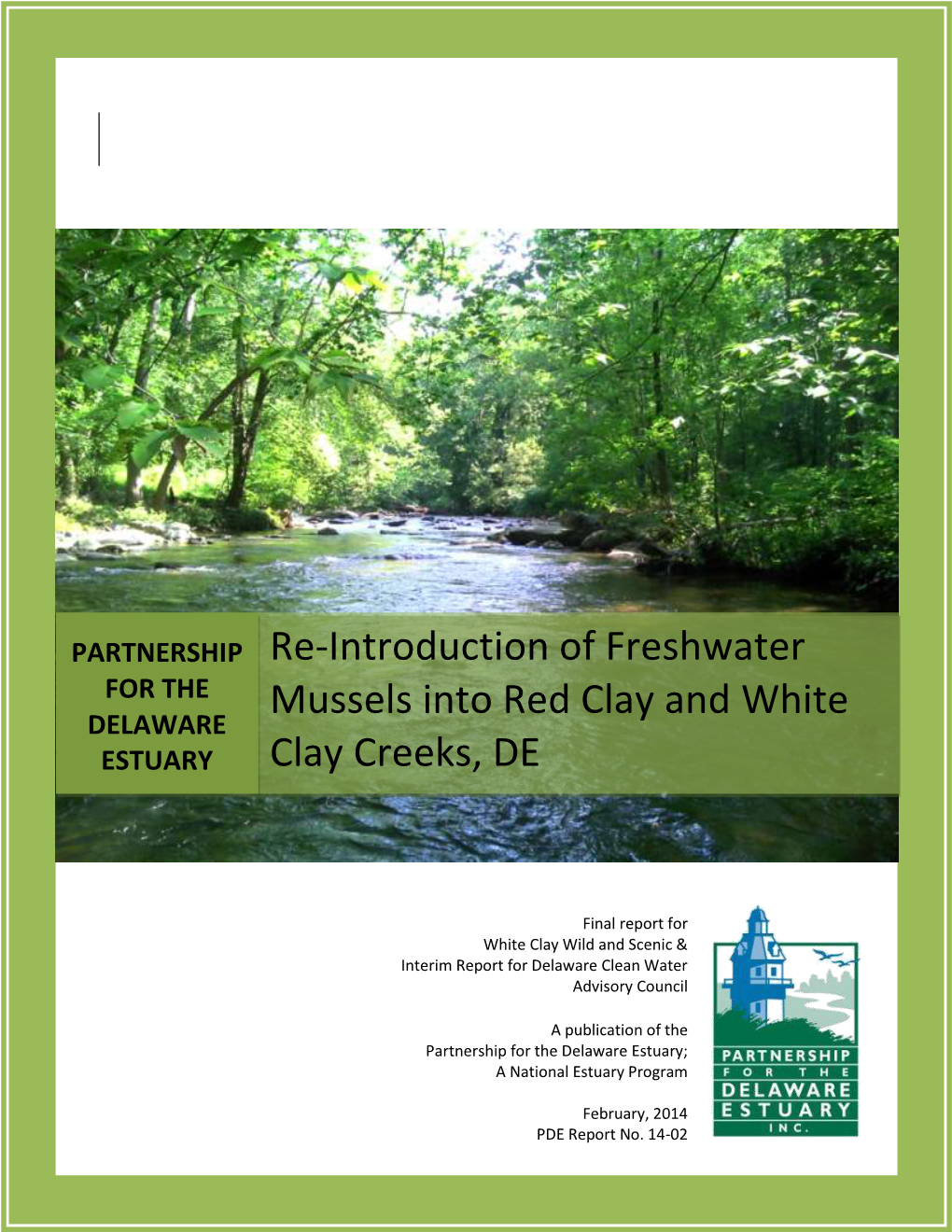 Re-Introduction of Freshwater Mussels Into Red Clay And