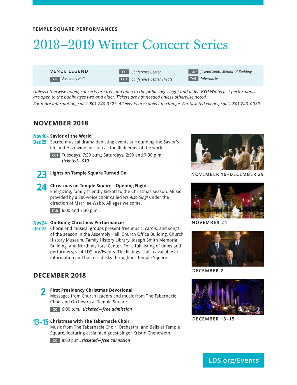 2018–2019 Winter Concert Series