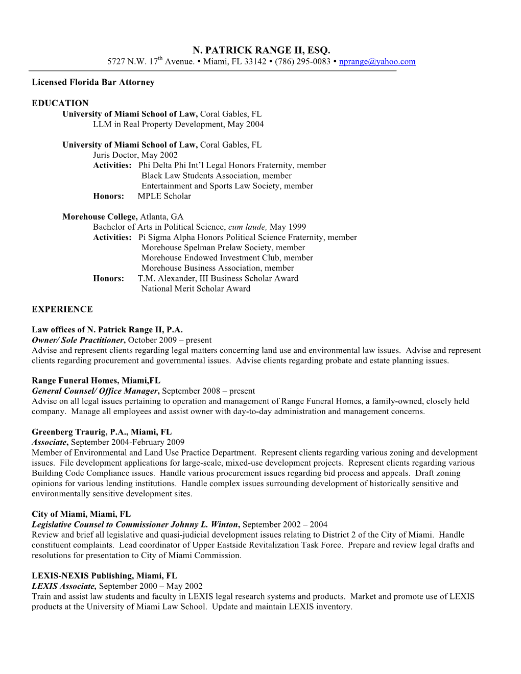 NPR II Resume