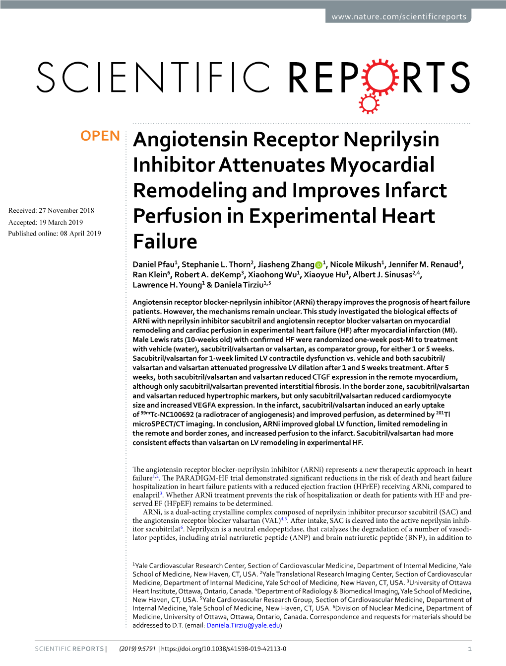 Angiotensin Receptor Neprilysin Inhibitor Attenuates Myocardial