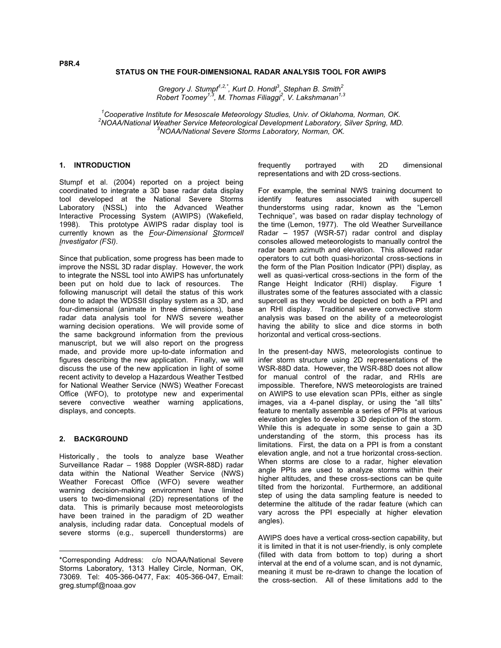 Multiple Sensor Severe Weather Application