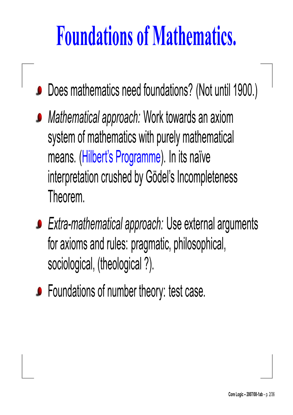 Foundations of Mathematics