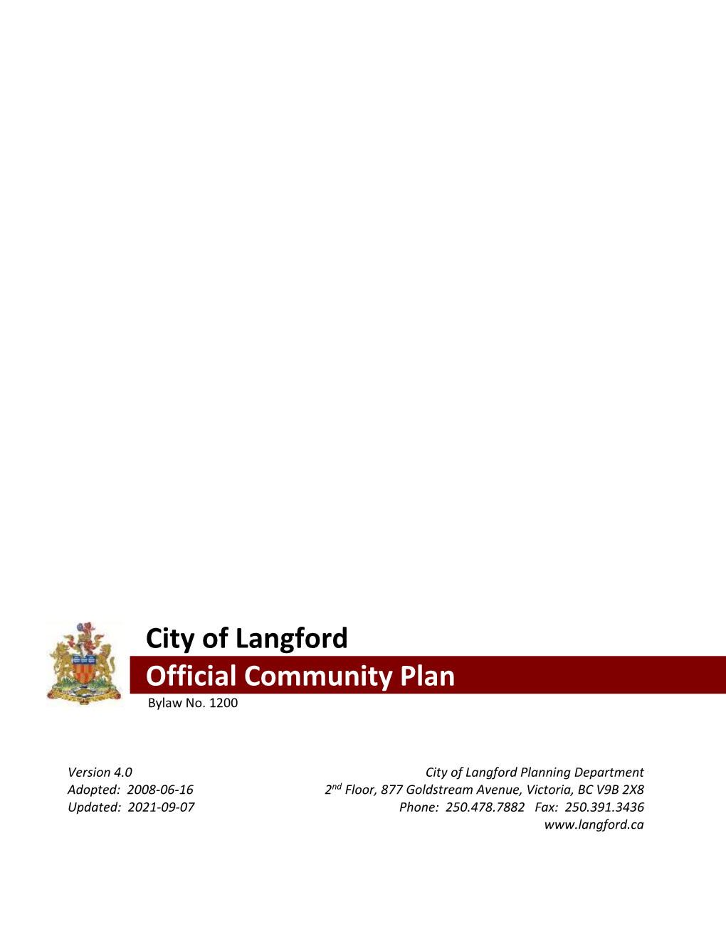 Official Community Plan (Bylaw No. 1200)