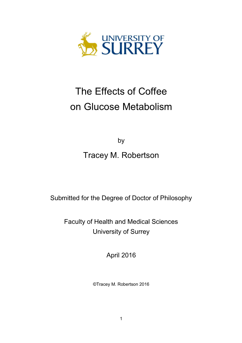 The Effects of Coffee on Glucose Metabolism